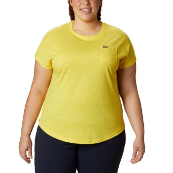 Columbia Cades Cape Plus Size, Camiseta Amarillos Para Mujer | 068945-CXZ